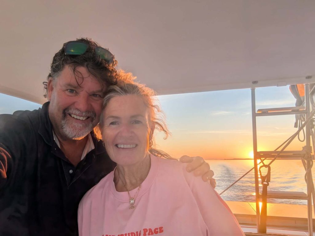 The founders of Portland Roads Sailing the Whitsundays John Linton and Catherine Lawless