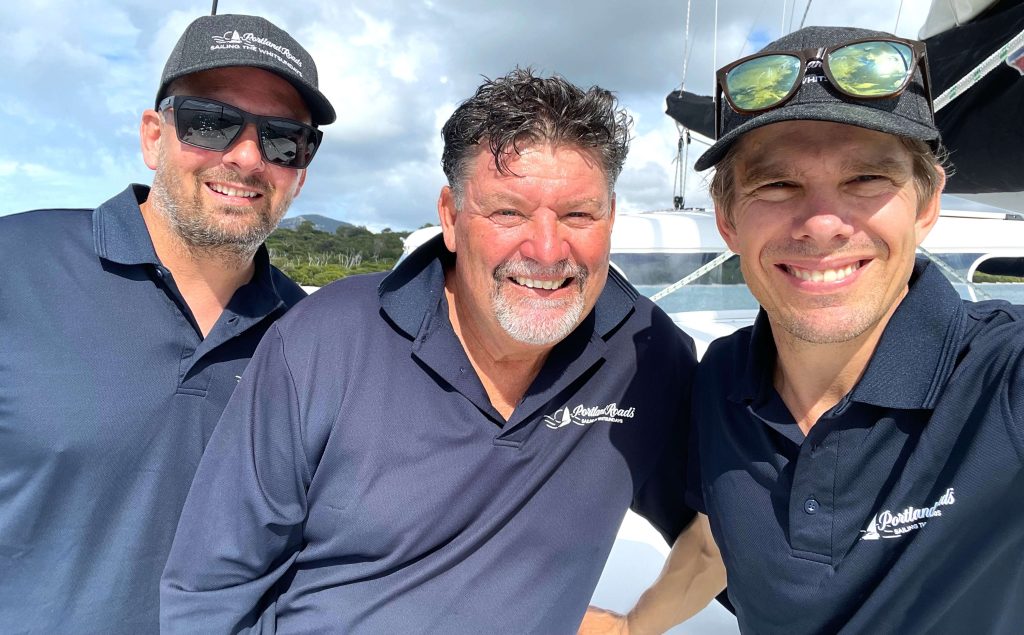 Beau Martin, John Linton and Jesse Martin OAM working with Portland Roads Sailing the Whitsundays