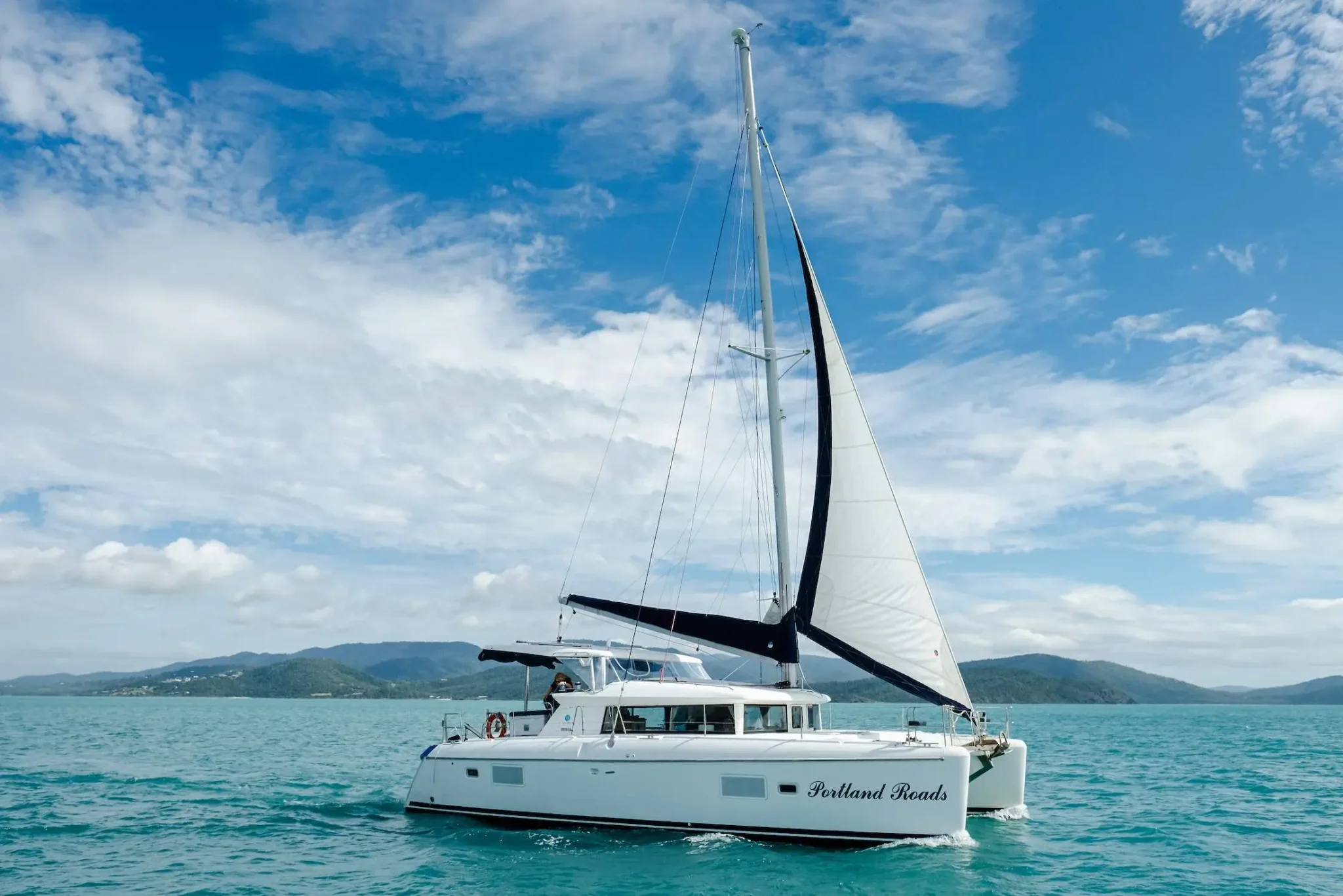 SV Portland Roads under sail